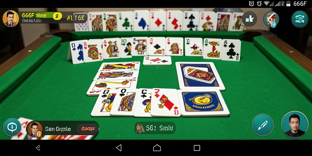 Screenshot permainan Gaple 666F dengan tampilan grafis menarik.