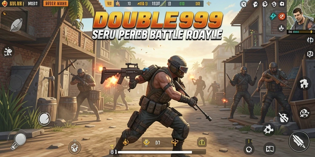 Tangkapan layar yang menampilkan aksi seru di arena Battle Royale.