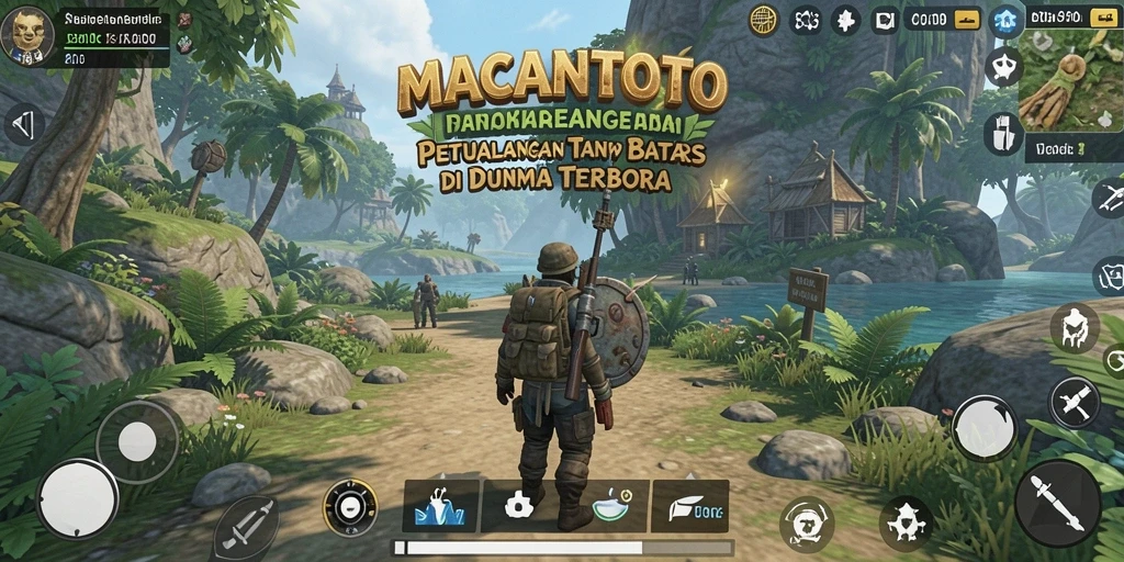 Tampilan gameplay menarik di dunia terbuka MACANTOTO.