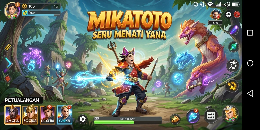 Screenshot gameplay MIKATOTO yang penuh petualangan dan tantangan.