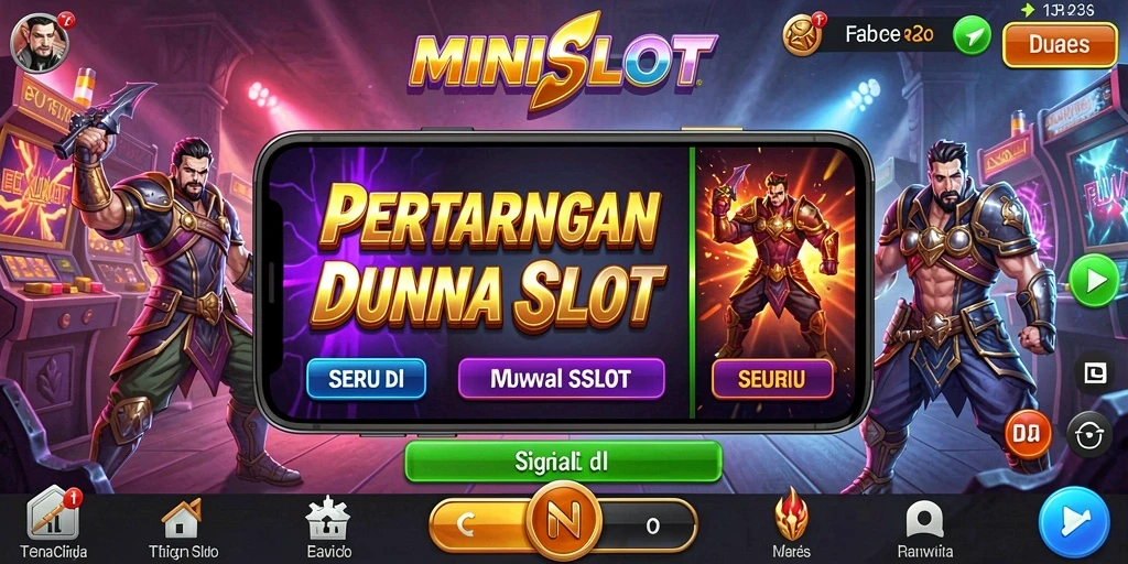 Tampilan gameplay seru MINISLOT dengan pertarungan yang mendebarkan.