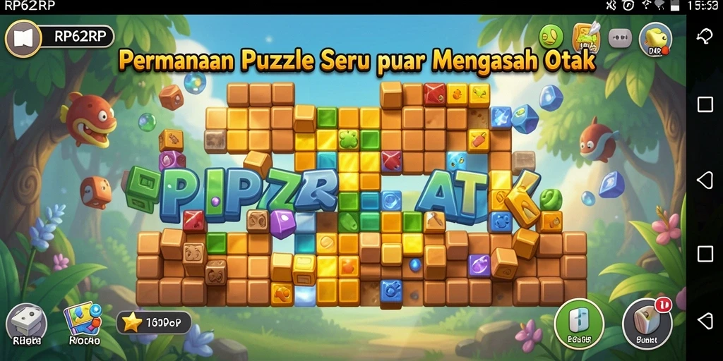 Screenshot game RP62RP menampilkan gameplay puzzle yang menantang.