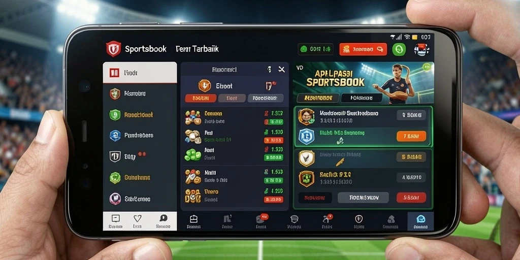 Tampilan aplikasi V07 dengan berbagai pilihan taruhan olahraga.